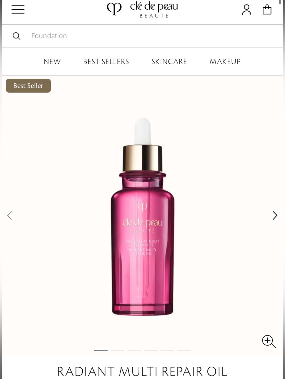 NWB Clé De Peau Radiant Multi Repair Oil 75ML